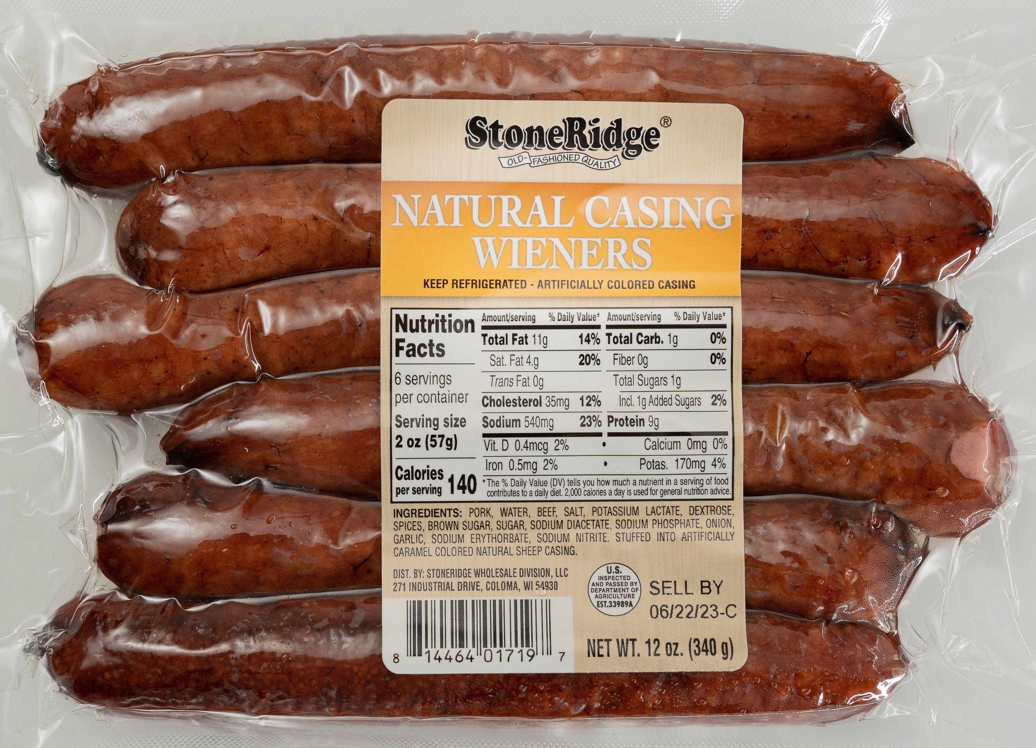 Natural Casing Wieners 12 oz. 6 ct